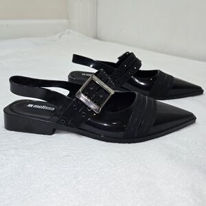 New Melissa Women's Ladylike Jelly Mary Jane Slingback Flat US 7/EU 38 Black